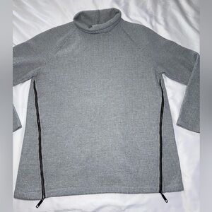 L.L. Bean waffle mock pullover sweater